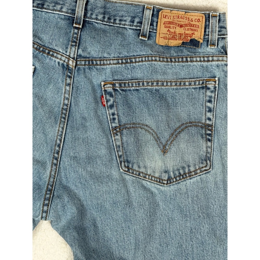 Levis 517 Bootcut Jeans Mens 40x34 Light Wash Blue Denim Cotton 517-0216
